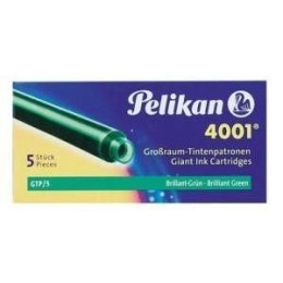 Naboje do piór długie ciemnozielone 300004043 PELIKAN