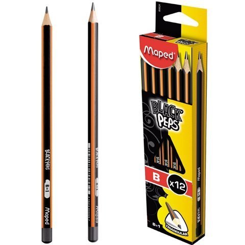 Ołówek drewniany Blackpeps B MAPED 850024 Ołówek drewniany Blackpeps B MAPED 850024