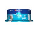 Płyta CD-R VERBATIM CAKE (25) do nadruku 43439 Wide DataLife+AZO SALE