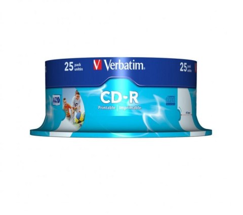 Płyta CD-R VERBATIM CAKE (25) do nadruku 43439 Wide DataLife+AZO SALE Płyta CD-R VERBATIM CAKE (25) do nadruku 43439 Wide DataLife+AZO SALE