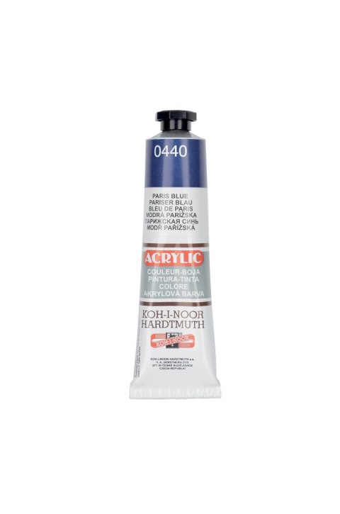 Farba akrylowa 162733 (PARIS BLUE) błękit paryski 0440 40ml.KOH-I-NOOR Farba akrylowa 162733 (PARIS BLUE) błękit paryski 0440 40ml.KOH-I-NOOR