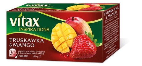 Herbata VITAX INSPIRATIONS TRUSKAWKA I MANGO 20t*2g zawieszka Herbata VITAX INSPIRATIONS TRUSKAWKA I MANGO 20t*2g zawieszka