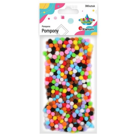 Pompony mix kolorów 380sztuk 7mm 340950 TITANUM Pompony mix kolorów 380sztuk 7mm 340950 TITANUM