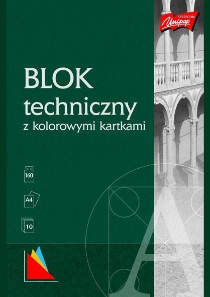 Blok techniczny kolor A4 10 kartek UNIPAP Blok techniczny kolor A4 10 kartek UNIPAP