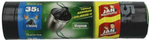 JAN NIEZBĘDNY Worki LD Magnum Flex&St taśma 35l 15 szt. 04324 JAN NIEZBĘDNY Worki LD Magnum Flex&St taśma 35l 15 szt. 04324