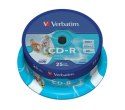 Płyta CD-R VERBATIM CAKE (25) do nadruku 43439 Wide DataLife+AZO SALE