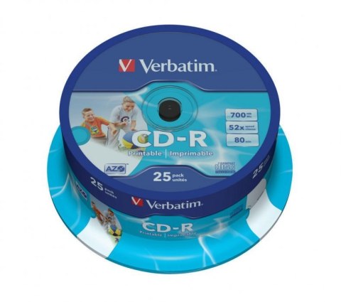 Płyta CD-R VERBATIM CAKE (25) do nadruku 43439 Wide DataLife+AZO SALE Płyta CD-R VERBATIM CAKE (25) do nadruku 43439 Wide DataLife+AZO SALE