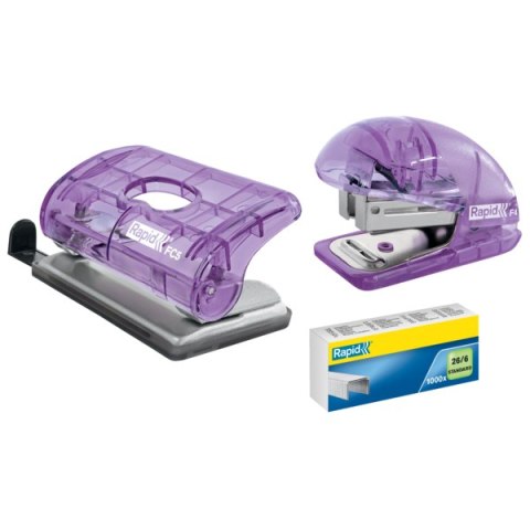 Zszywacz mini Rapid ColourBreeze F4, 10 kartek, 5 lat gwarancji, lawendowy 5001532 Zszywacz mini Rapid ColourBreeze F4, 10 kartek, 5 lat gwarancji, lawendowy 5001532