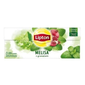 Herbata LIPTON MELISA Z GRANATEM 20t ziołowa Herbata LIPTON MELISA Z GRANATEM 20t ziołowa