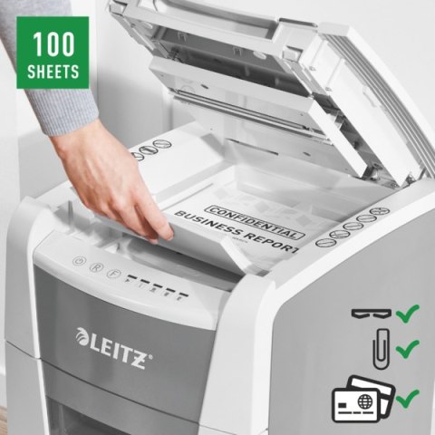 Niszczarka Leitz IQ AutoFeed 100, P4 80110000 Niszczarka Leitz IQ AutoFeed 100, P4 80110000