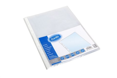 Koszulki krystaliczna A4 45mic., w folii (100szt) BANTEX 400155520 Koszulki krystaliczna A4 45mic., w folii (100szt) BANTEX 400155520