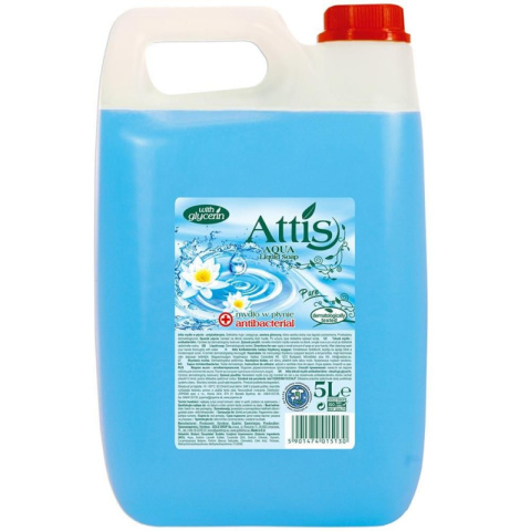 Mydło w płynie Attis - 5 l - Aqua antybakteryjne Mydło w płynie Attis - 5 l - Aqua antybakteryjne