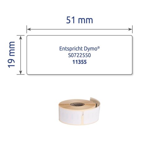 Etykiety uniwersalne AS0722550 19x51 500et. w rolce do termodruku, usuwalne, białe, Avery Zweckform Etykiety uniwersalne AS0722550 19x51 500et. w rolce do termodruku, usuwalne, białe, Avery Zweckform