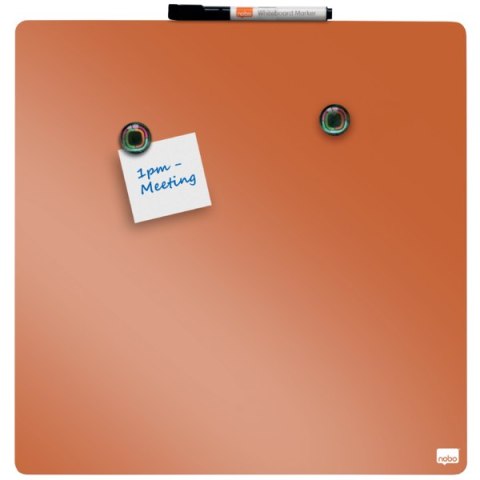 Mała kwadratowa tabliczka suchościeralna Nobo, 360 mm x 360 mm, pomarańczowa 1915622 Mała kwadratowa tabliczka suchościeralna Nobo, 360 mm x 360 mm, pomarańczowa 1915622