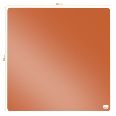 Mała kwadratowa tabliczka suchościeralna Nobo, 360 mm x 360 mm, pomarańczowa 1915622 Mała kwadratowa tabliczka suchościeralna Nobo, 360 mm x 360 mm, pomarańczowa 1915622