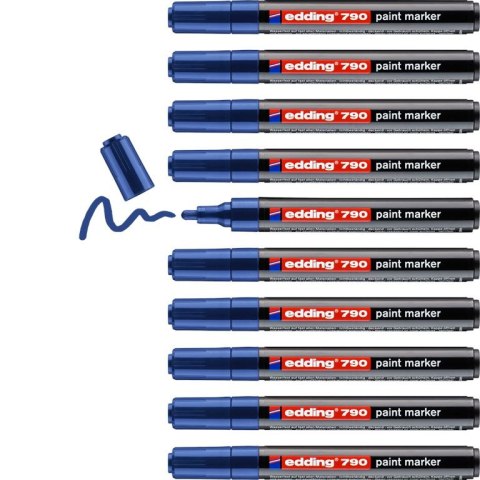 Marker lakierowy okrągła końcówka 2-3 mm niebieski Edding 790/003/N Marker lakierowy okrągła końcówka 2-3 mm niebieski Edding 790/003/N