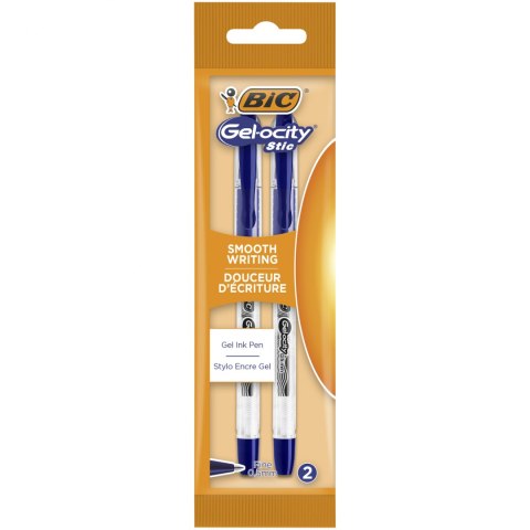 Długopis żelowy BIC Gel-ocity Stic 0.5mm niebieski, blister 2szt, 989707 Długopis żelowy BIC Gel-ocity Stic 0.5mm niebieski, blister 2szt, 989707