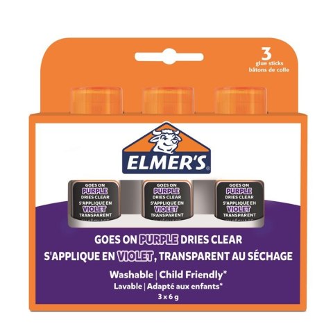 Klej purple w sztyfcie 6g, 3 na blistrze ELMERS 2136613 Klej purple w sztyfcie 6g, 3 na blistrze ELMERS 2136613