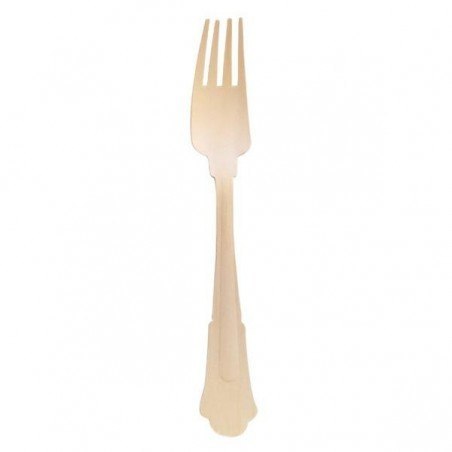Widelec drewniany 100 szt. 16,5 cm 39012 Widelec drewniany 100 szt. 16,5 cm 39012