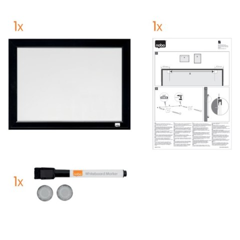 Tablica suchościeralna Nobo z czarną ramą, 585 x 430 mm 1903785 Tablica suchościeralna Nobo z czarną ramą, 585 x 430 mm 1903785