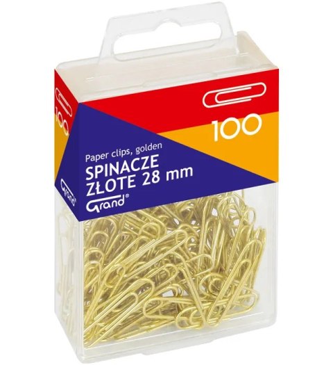 Spinacz złoty R-28 GRAND 100 sztuk T4 110-1633 Spinacz złoty R-28 GRAND 100 sztuk T4 110-1633