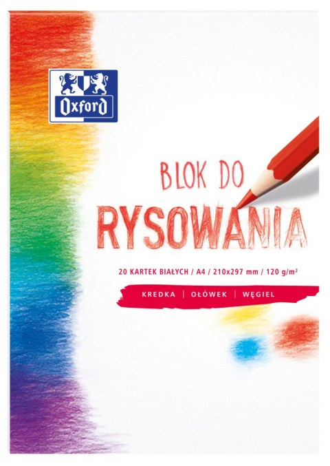 Blok rysowania OXFORD A4 20k 120G biały 400093195 Blok rysowania OXFORD A4 20k 120G biały 400093195