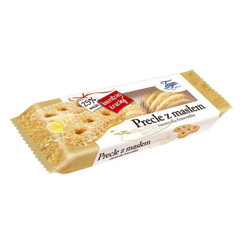 Ciastka Precle francuskie z masłem TAGO 135g Ciastka Precle francuskie z masłem TAGO 135g