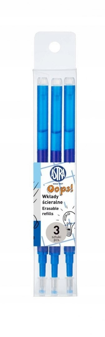 Wkłady ścieralne OOPS! - niebieski 3 sztuki ASTRA, 209022002 Wkłady ścieralne OOPS! - niebieski 3 sztuki ASTRA, 209022002