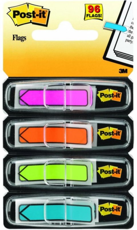 Zakładki indeksujące POST-IT (684-ARR4), PP, 12x43mm, strzałka, 4x24 kart., mix kolorów neonowy 3M-70071353612 Zakładki indeksujące POST-IT (684-ARR4), PP, 12x43mm, strzałka, 4x24 kart., mix kolorów neonowy 3M-70071353612